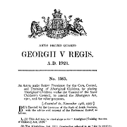 Aborigines (Training of Children) Act 1923